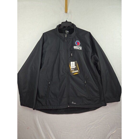 NEW Matco Tools Berne Soft Shell Black Jacket Coat Embroidered Men 2XL Mechanic - Picture 1 of 10